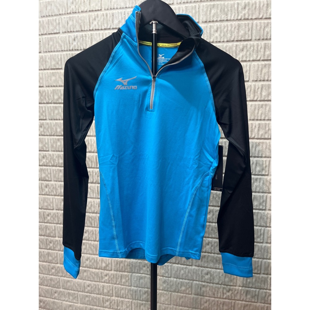 Mizuno Youth Elite‎ Prime 1/2 Zip Jacket Blue Black Long Sleeve Athletic Top M